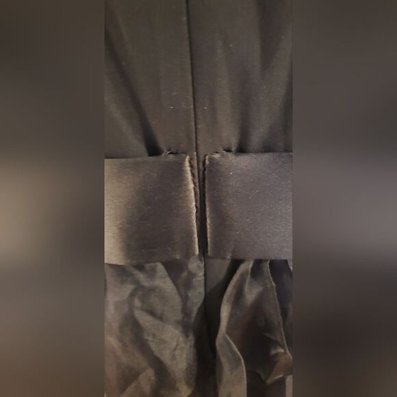 Marchesa Notte Black Silk Ruffle Mini Dress Elegant Party Cocktail Dress - Picture 7 of 15